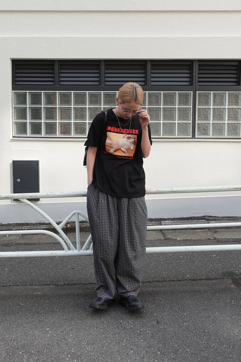 チェックボリュームラフパンツ